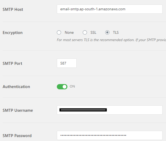 configuration wordpress smtp plugin