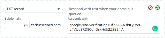 google search console dns configuration