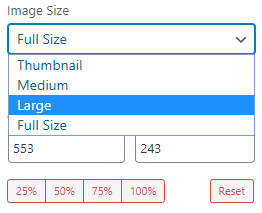 choose image size